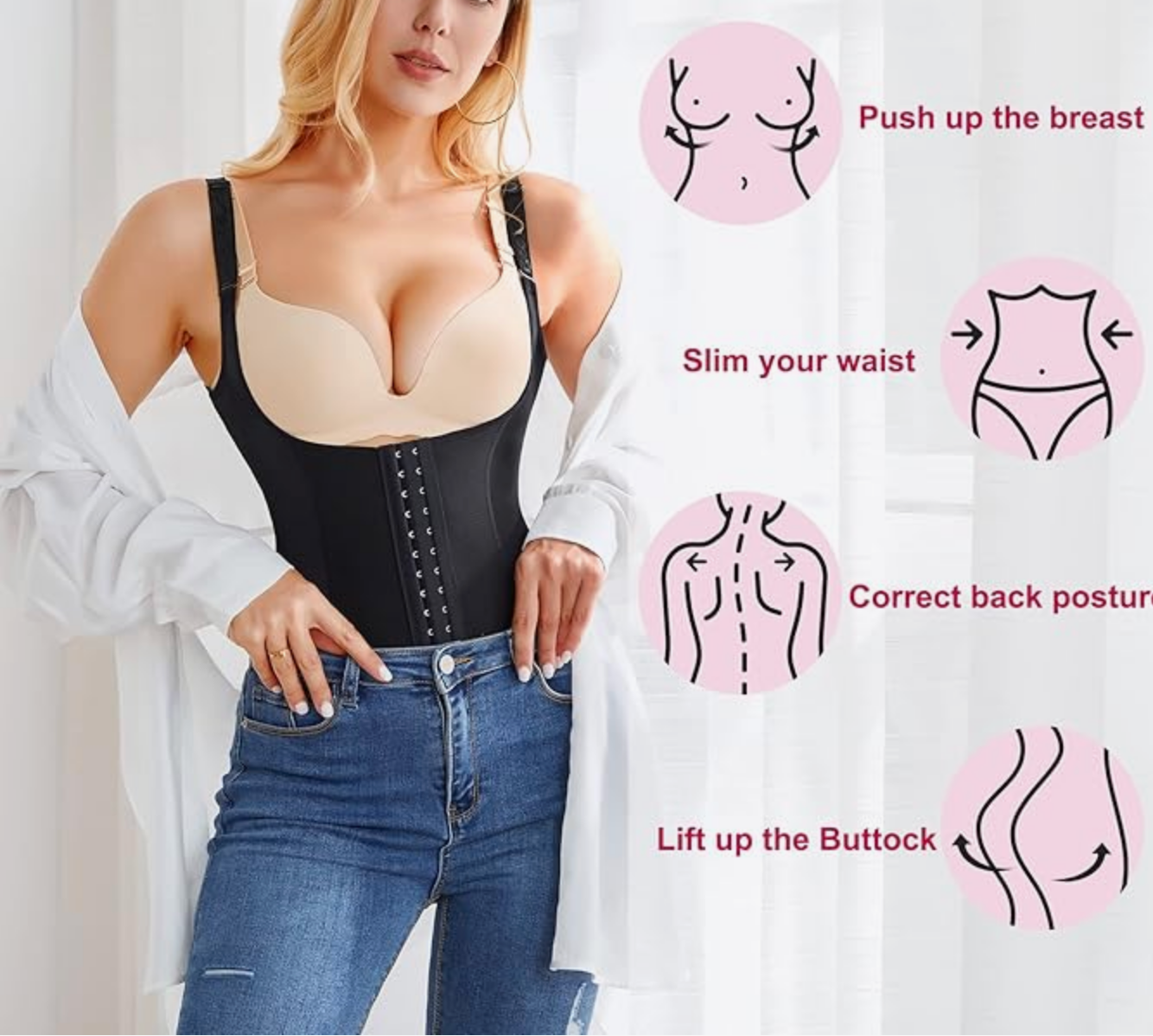 Tiffany Waist Trainer Corset Tummy Control Shapewear Bodysuit - Snatch Bans