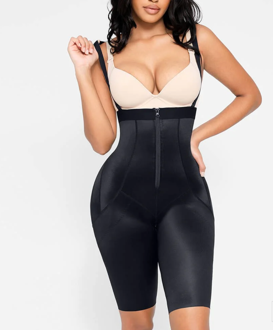 Body Shaper clips inside for post-operative wear and removable shoulder straps - Snatch Bans