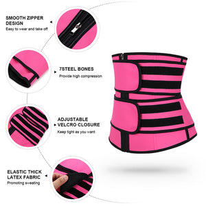 Slimming Double Belts Waist Cincher Rubber Slimming Tummy - Snatch Bans