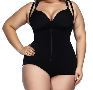 Black Butt Lifting Body Shapewear Cami Straps Breathable 01