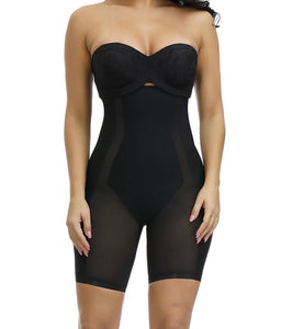 Black Sheer Mesh Large Size Butt Lift Shapewear Pants Cellulite Reducing - Snatch Bans
