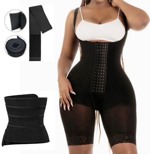 Bling Shapers 098BF | Colombian Bum Lift Tummy Control Shapewear Mid Thigh  Faja for Curvy Wide Hips Small Waist Women | Powernet