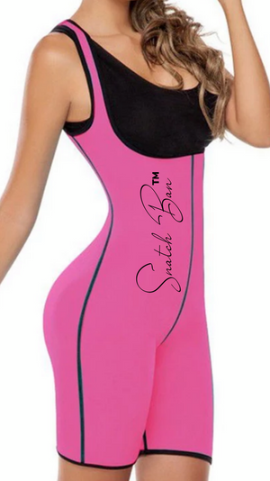 Tummy Trimmer Large Mid Thigh Bodysuit Shaper Open Bust Fitted Curve - Snatch Bans