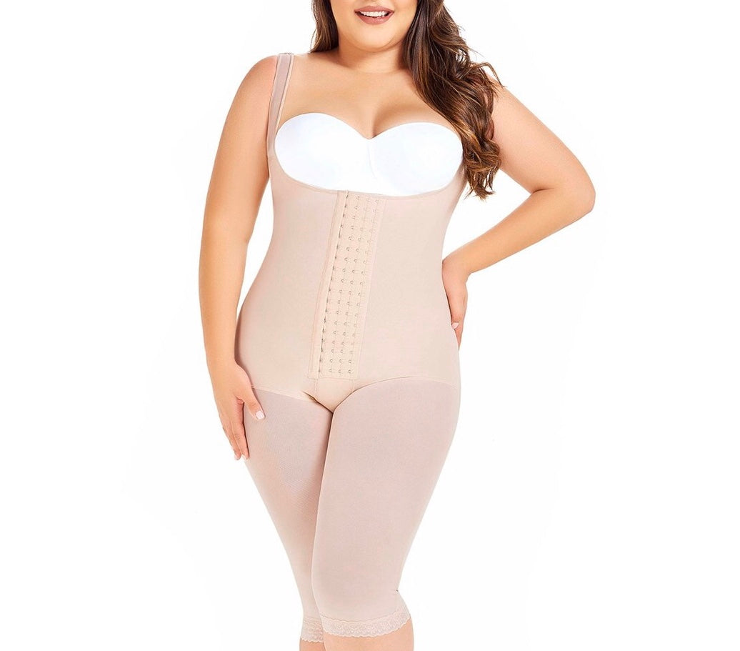 Post Surgery Body Shaper | Postpartum Butt Lifting Girdle | Open Bust & Knee Length - Snatch Bans