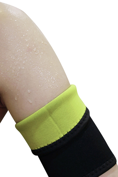 Yellow Tight Fit Neoprene Anti-Injury Arm Trimmer Set Burst Sweat Shaper - Snatch Bans