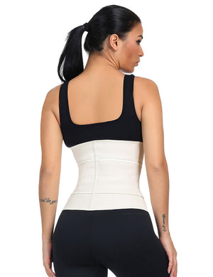 Perfect Nude 7 Steel Bones Sticker Zip Latex Waist Slimmer Big Size Sleek Smoothers - Snatch Bans