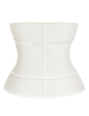 Perfect Nude 7 Steel Bones Sticker Zip Latex Waist Slimmer Big Size Sleek Smoothers - Snatch Bans