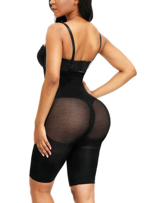 Miracle Black Full Body Shaper Mesh Straps Seamless with a Snatch Ban 06/05 - Snatch Bans