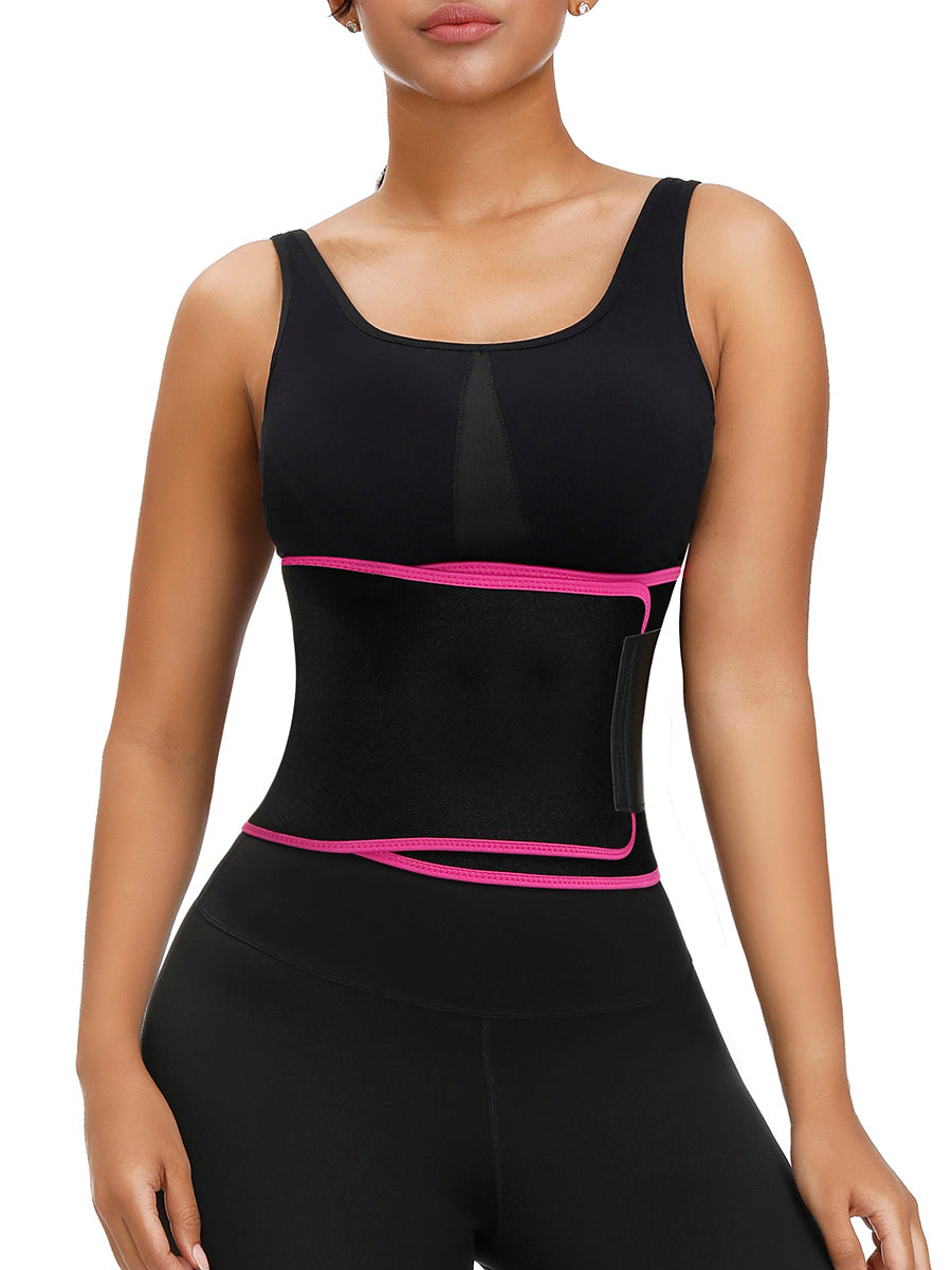 Firm Foundations Rose Red Neoprene Waist Cincher Sticker Double Layers - Snatch Bans