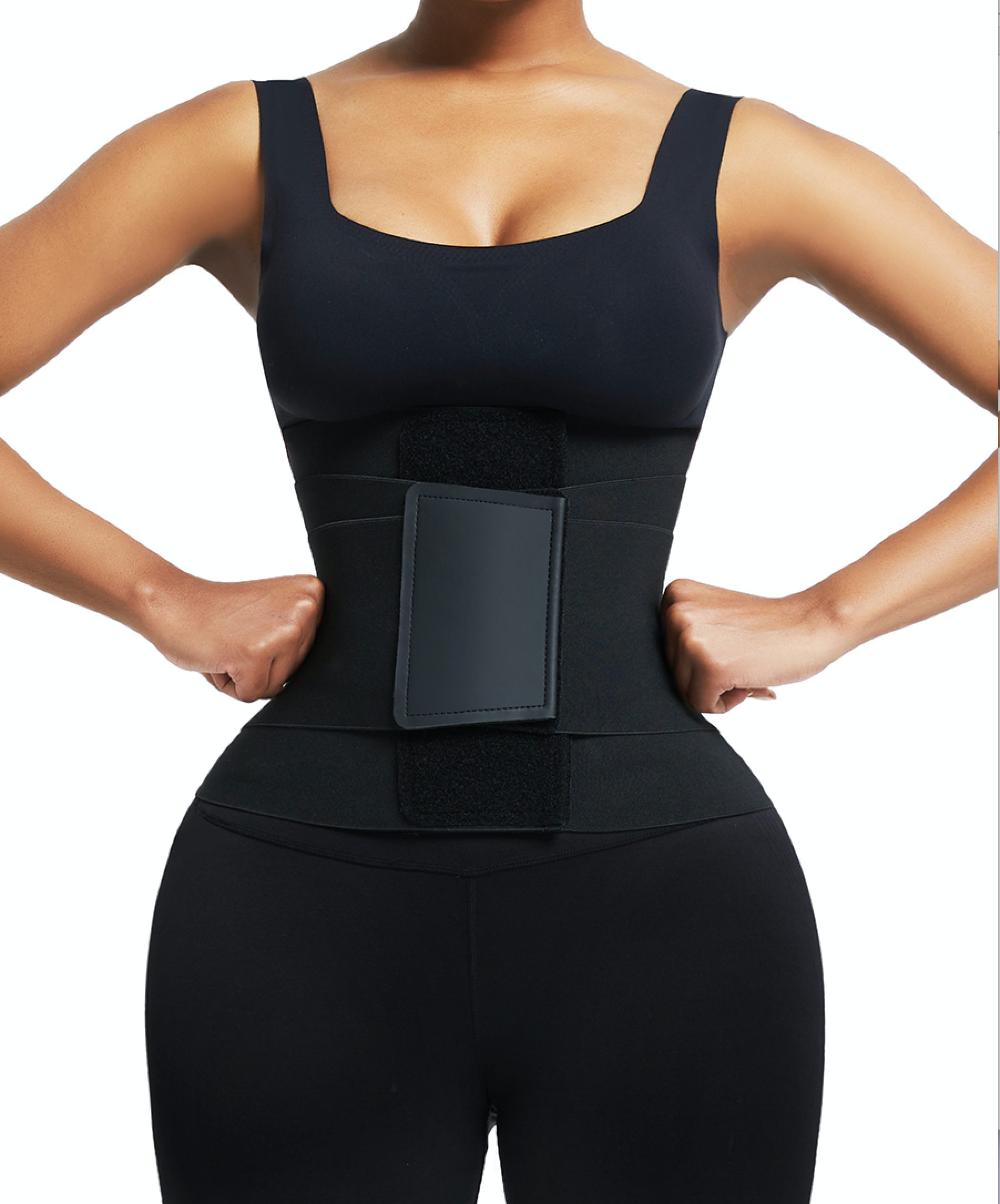 SAMMIE 21 Black Neoprene Waist Trainer 5 Plastic Bones Sticker Slimmin –  Snatch Bans