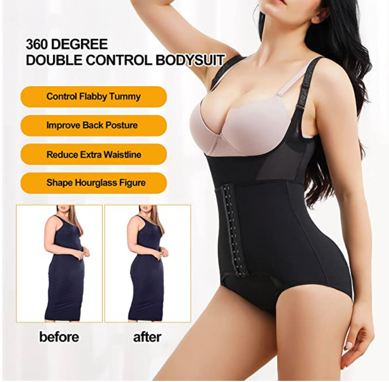 Women Waist Trainer Bodysuit Tummy Control Shapewear Slim Full