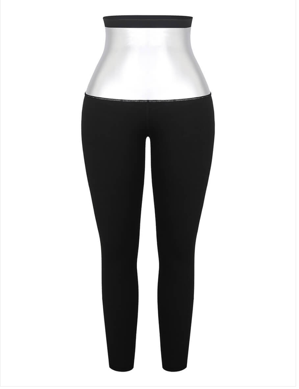 Pre ORDER NOW SELLING OUT Black Silver Film Sweat Pants Butt Lifter Fat Burning High Elasticity For Workout - Snatch Bans