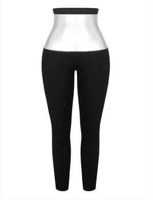 Pre ORDER NOW SELLING OUT Black Silver Film Sweat Pants Butt Lifter Fat Burning High Elasticity For Workout - Snatch Bans