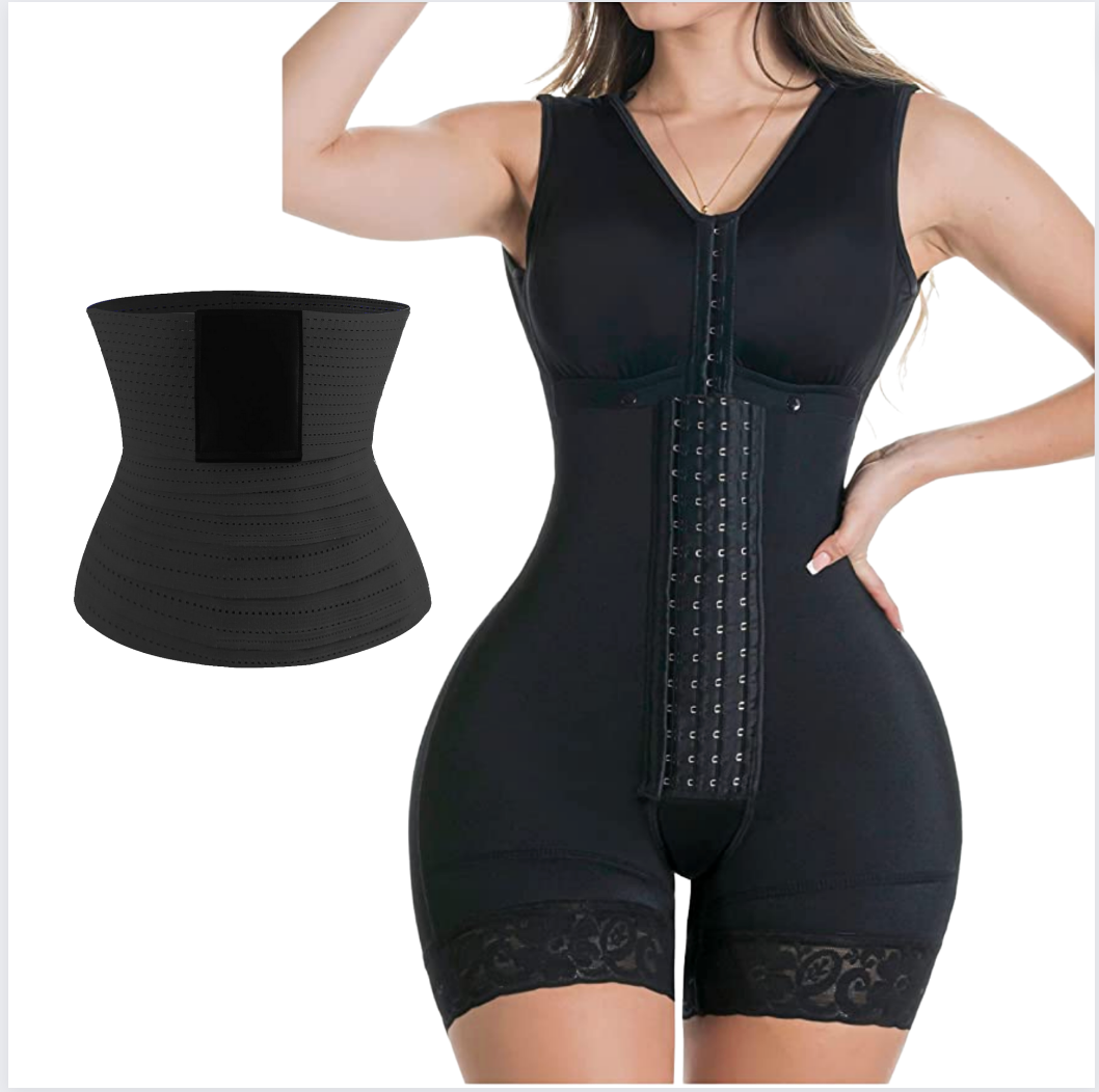 Shapewear Bodysuit | Postpartum | Post Surgery with Waist Wrap - Snatch Bans