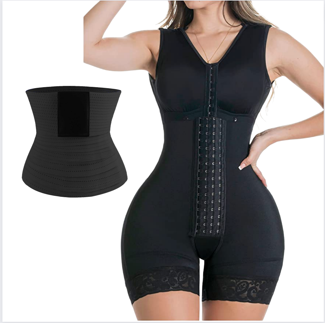 Women Shapewear Bodysuit w/ Built-in Bra Post Surgery Daily Use