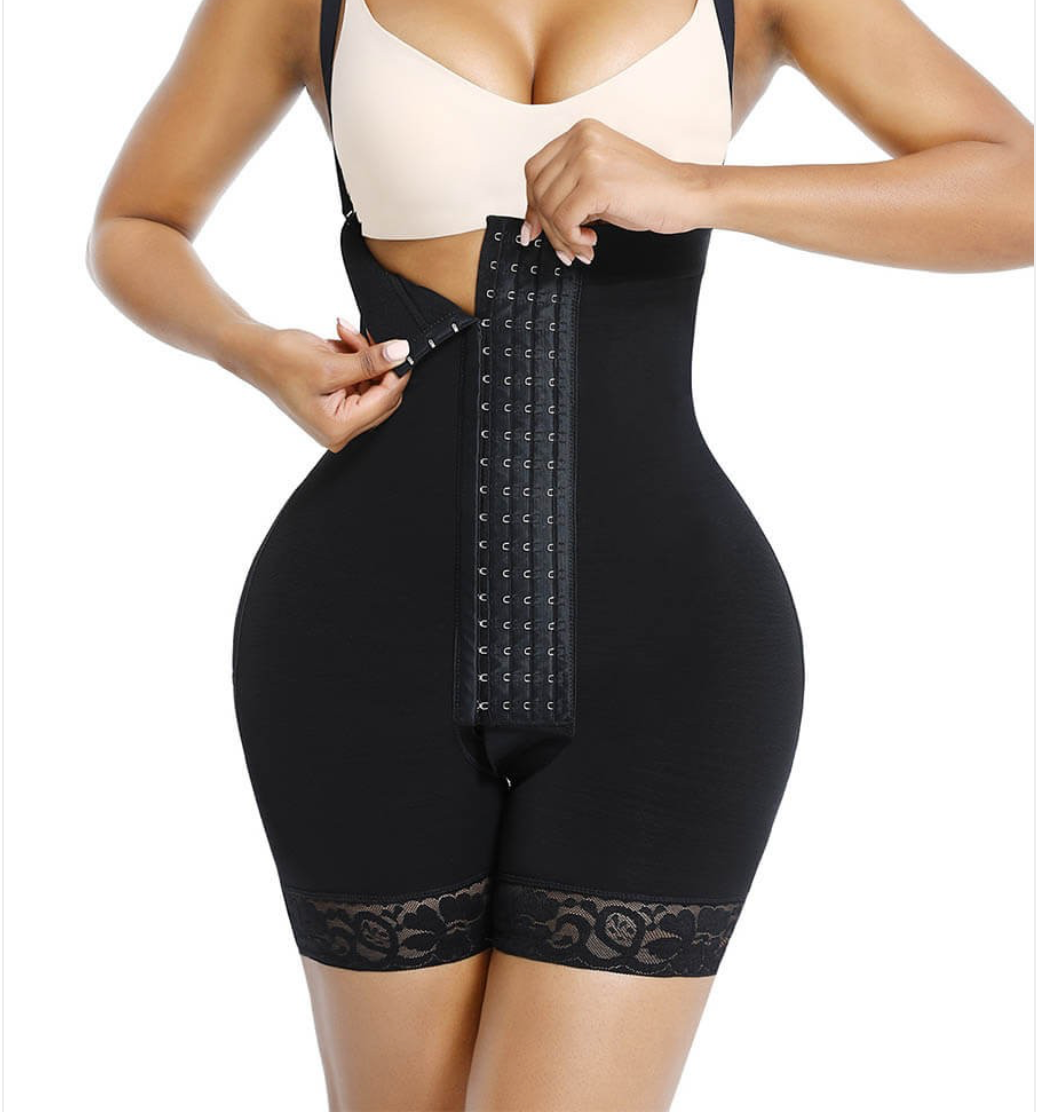 Dreamy Stage 2 NO COMPRESSION ON BUTT Black Butt Lifter Waist Shaper Super Comfy With 2 Steel Bones with Triple waist snatcher - Snatch Bans