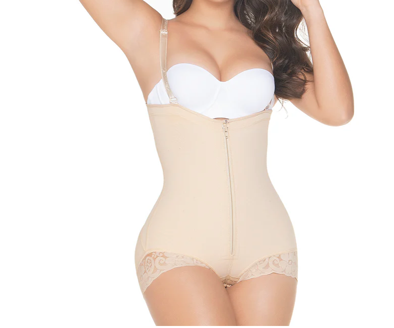 SUNSET Fajas Colombianas Post Surgery Open Bust Shapewear Bodysuit - Snatch Bans