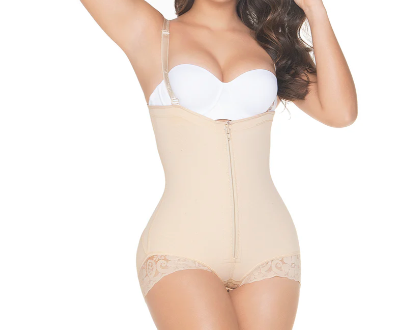 Fajas Colombianas Postpartum Open Bust Panty Shapewear Bodysuit