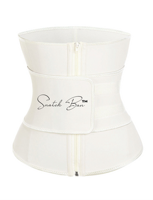 Perfect Nude 7 Steel Bones Sticker Zip Latex Waist Slimmer Big Size Sleek Smoothers - Snatch Bans
