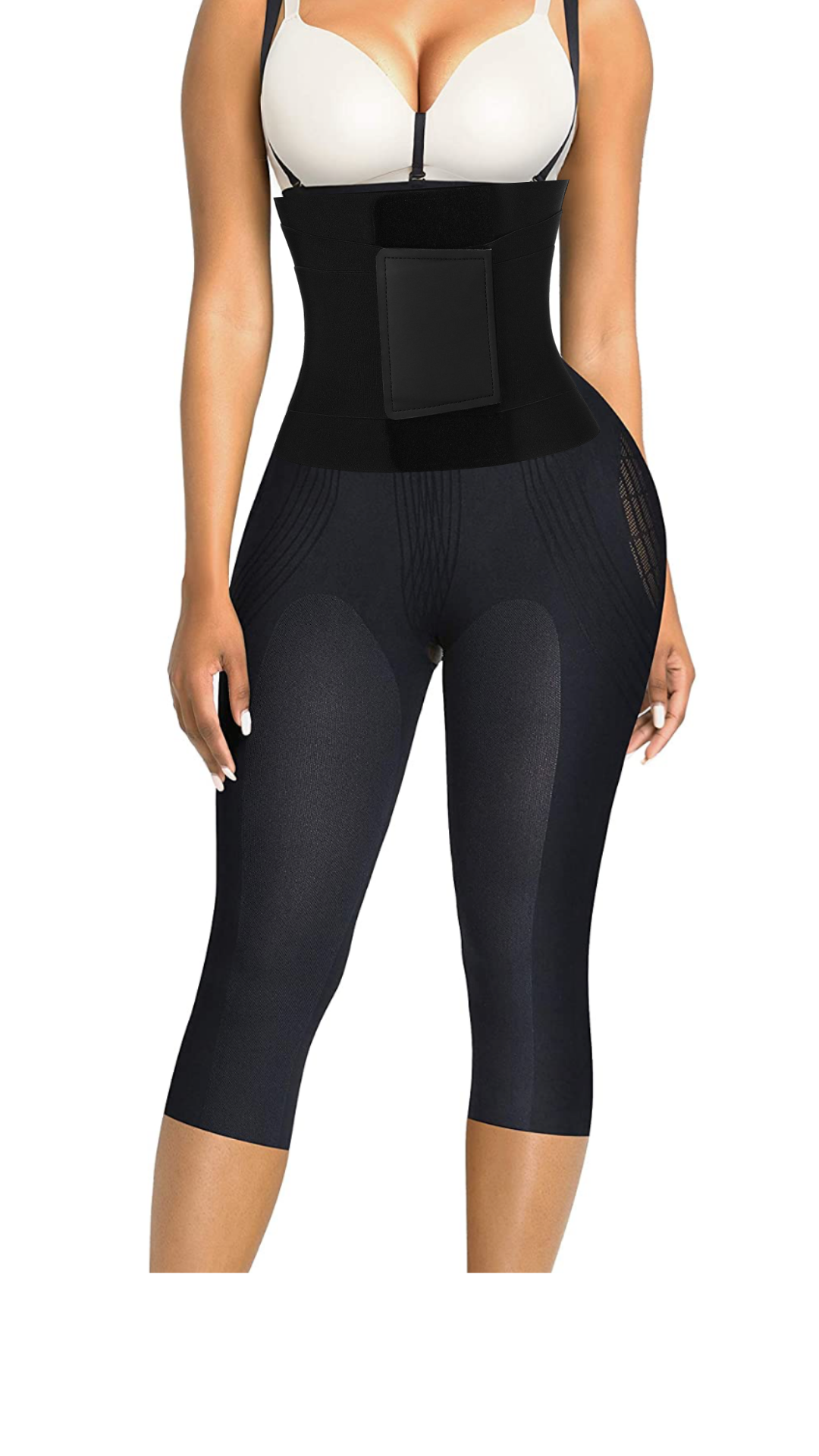 SOLD OUT Tisha EXTREME SNATCH  Long Black Plus Size Full Body Shaper With Open Crotch Slimming Waist - Snatch Bans