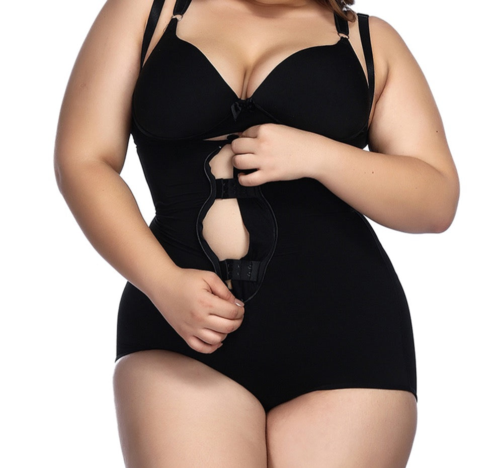 Black Butt Lifting Body Shapewear Cami Straps Breathable 01 - Snatch Bans