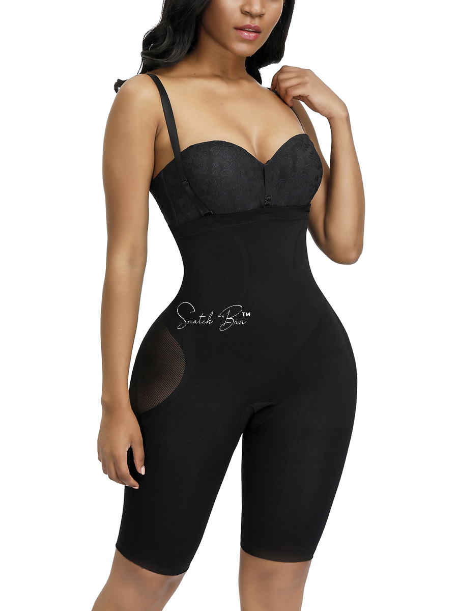 Miracle Black Full Body Shaper Mesh Straps Seamless Supper Fashion 06/05 - Snatch Bans