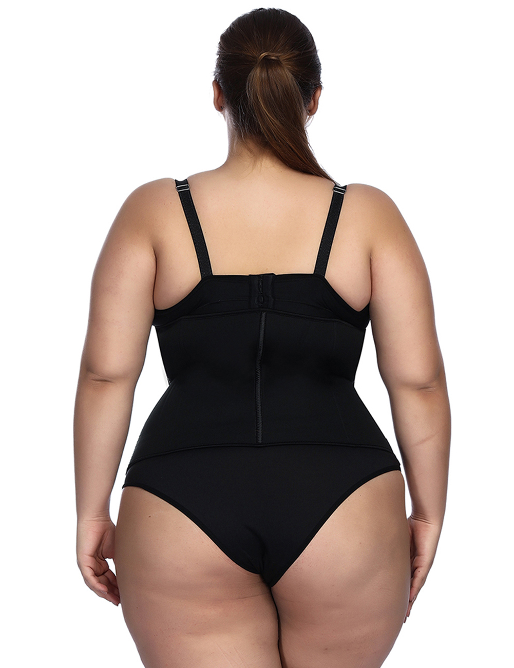 Stretchy Black Neoprene Plus Waist Shaper 9 Steel Bones Ultra Cheap - Snatch Bans