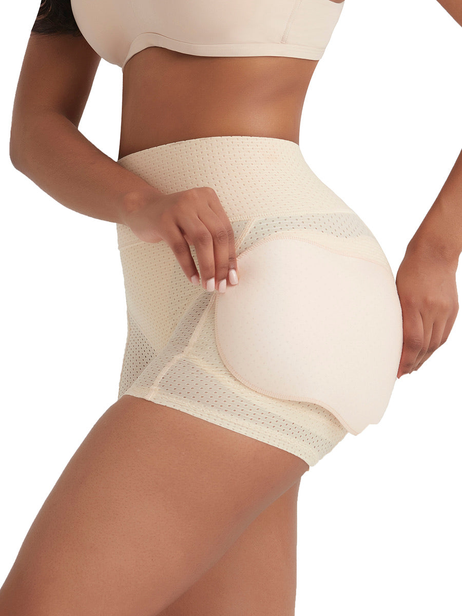 Contour Skin Color Butt Lifter Sponge Pad Solid Color Close Fitting - Snatch Bans
