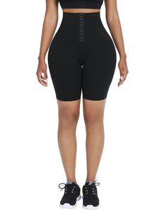 PRE ORDER NOW Angela 20 Black High Waist 2-In-1 Waist Trainer Shorts Mid-Thigh Compression - Snatch Bans