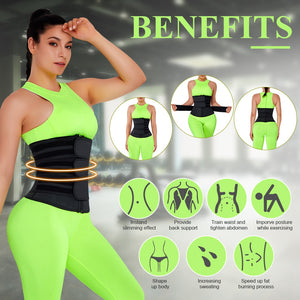 LATEX BEST QUALITY- Black Triple Belt Latex Waist Trainer Big Size Highest Compression - Snatch Bans