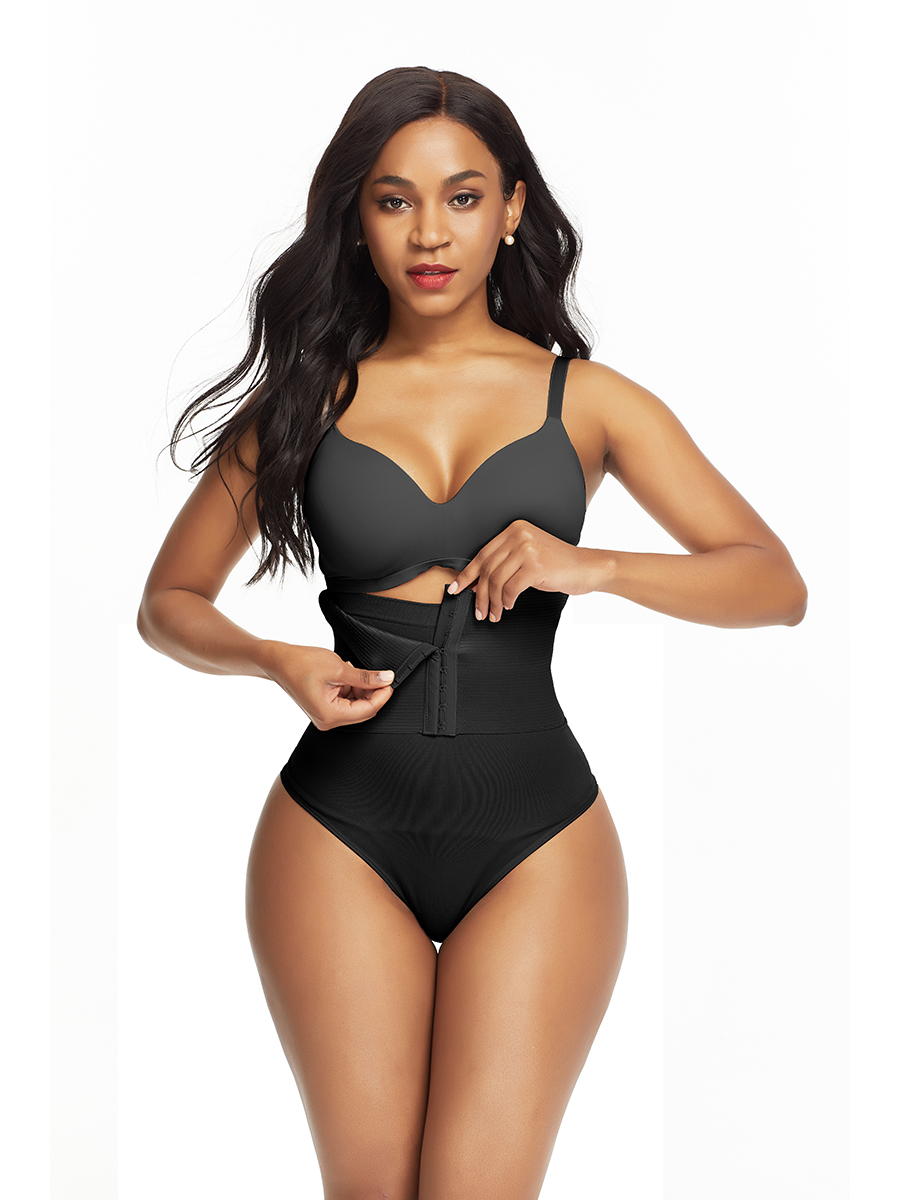 Ultra Light Black Hooks Closure Butt Lifter High Rise - Snatch Bans