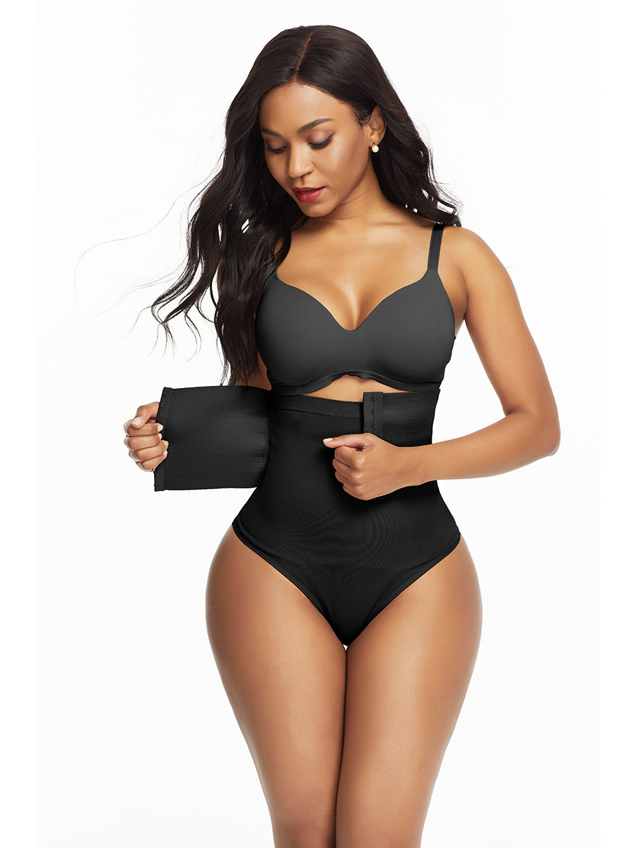 Ultra Light Black Hooks Closure Butt Lifter High Rise - Snatch Bans