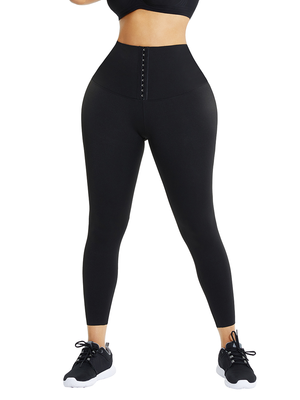 Black High Waist Pant Shaper Full Length For Fitness\ WITHOUT NEOPRENE - Snatch Bans
