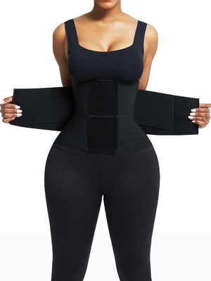 SAMMIE 21 Black Neoprene Waist Trainer 5 Plastic Bones Sticker Slimming Tummy - Snatch Bans