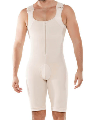 Sensual Curves Black Plus Size Men Zip Hooks Body Shapewear Slim Fashion - Snatch Bans